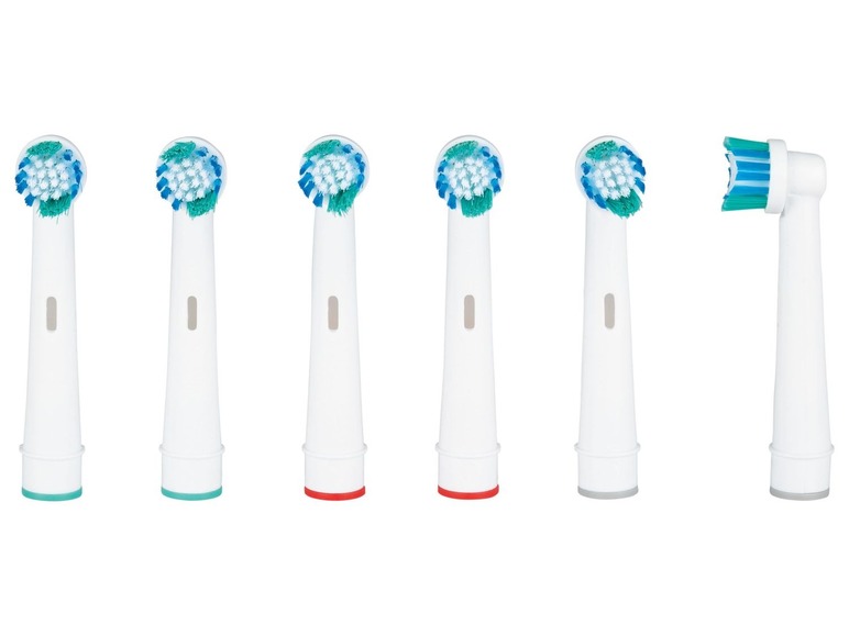 Aller en mode plein écran nevadent Set de 6 brossettes de rechange pour brosse à dents électrique, avec marquage de couleur - Photo 1