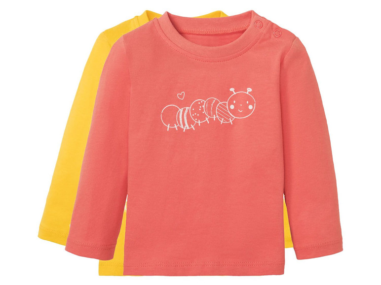 Ga naar volledige schermweergave: lupilu® T-shirt met lange mouwen voor baby's, set van 2, 50/56 - 86/92 - afbeelding 1