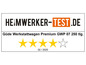Heimwerker-Test.de beoordeling van een Güde werkplaatswagen met vier sterren.