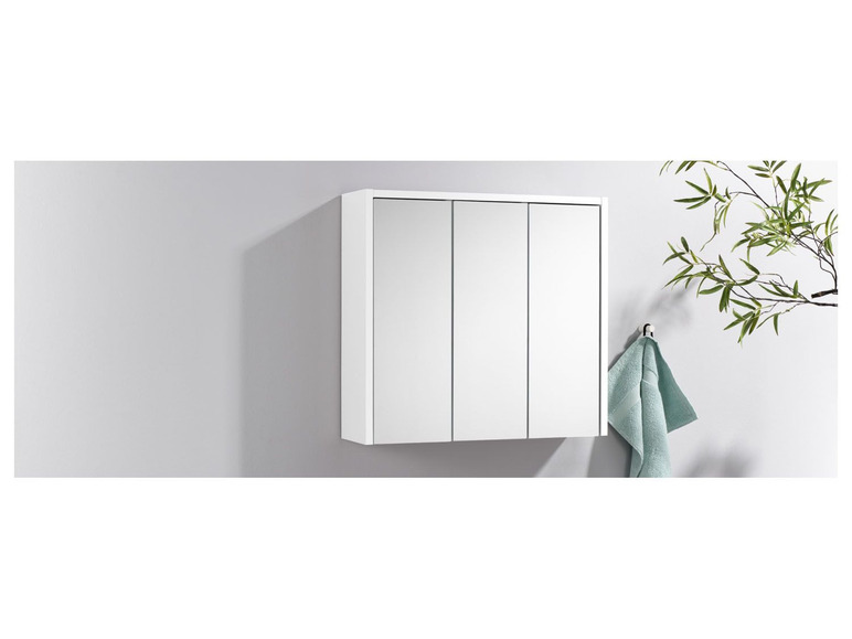 Aller en mode plein écran LIVARNO home Armoire de toilette à miroir, 65 x 60 x 17 cm - Photo 2