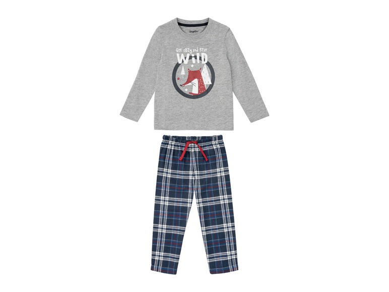 Ga naar volledige schermweergave: lupilu Katoenen pyjama met broek van zacht flanel - afbeelding 2