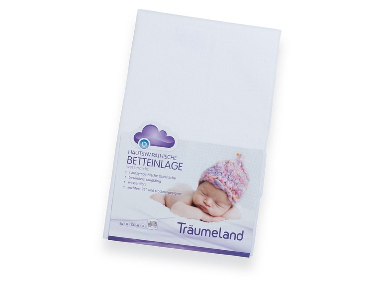 Aller en mode plein écran Träumeland TRAUMELAND, Protège-matelas en molleton, avec couche imperméable pour les bébés - Photo 3