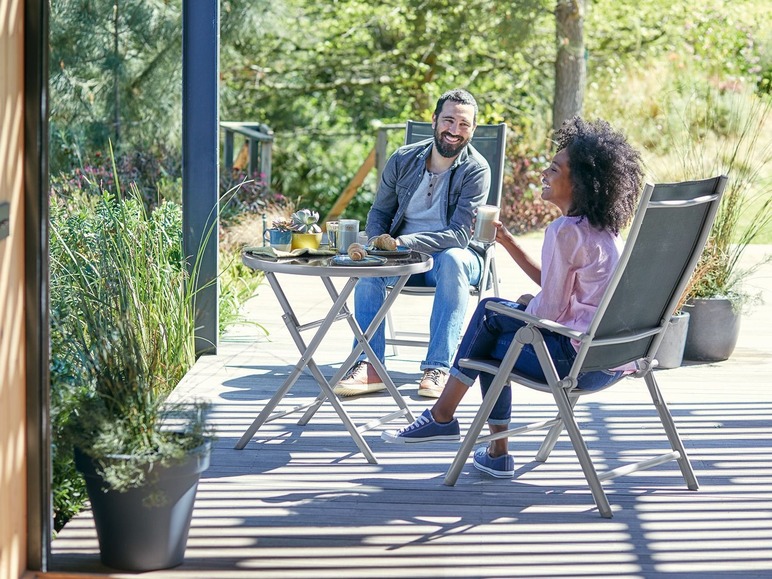 Aller en mode plein écran florabest Set de 2 chaises de jardin en aluminium - Photo 4