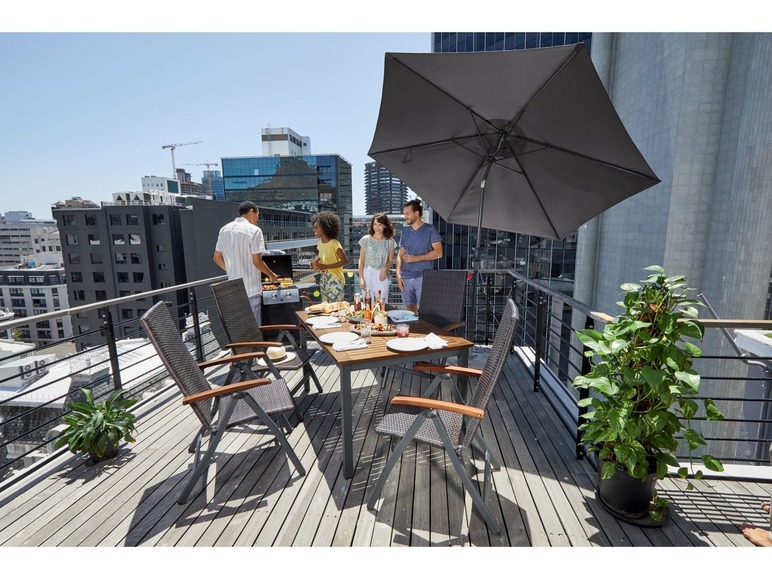 Ga naar volledige schermweergave: florabest Parasol Ø 294 cm, handzwengel, knikvoorzieining - afbeelding 10