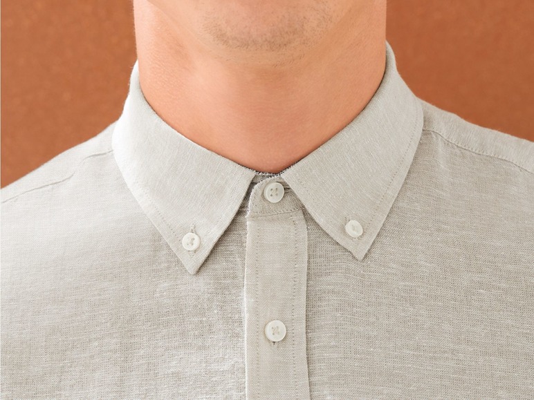 Ga naar volledige schermweergave: LIVERGY® Hemd met korte mouwen van linnen en katoen - afbeelding 5