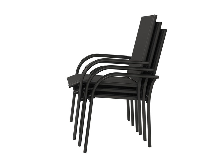 Aller en mode plein écran florabest Chaise empilable en aluminium, 45 cm hauteur d'assied - Photo 2
