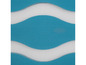 Tissu de rideau bleu ondulé.