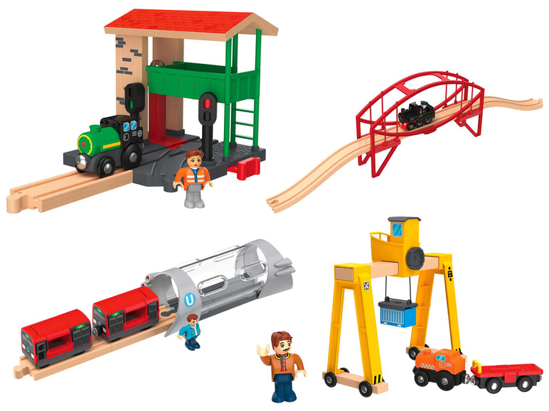 Ga naar volledige schermweergave: PLAYTIVE® Uitbreidingsset voor houten spoorweg - afbeelding 1