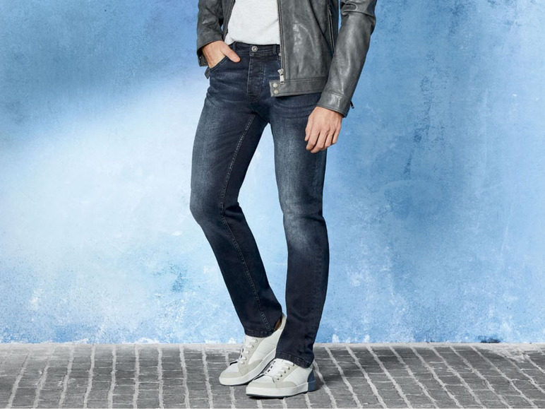 Ga naar volledige schermweergave: LIVERGY Jeans voor heren, slim fit, katoen en elastaan - afbeelding 7
