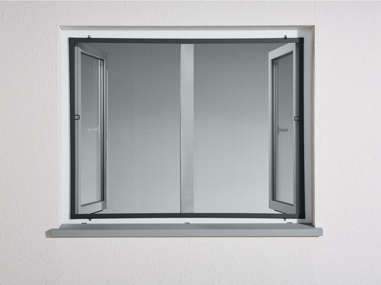 Ga naar volledige schermweergave: Aluminium vliegenraam, 130 x 150 cm - afbeelding 2