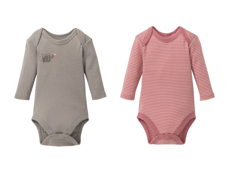 Ga naar volledige schermweergave: lupilu® Set van 2 body's met lange mouwen voor baby's - afbeelding 12