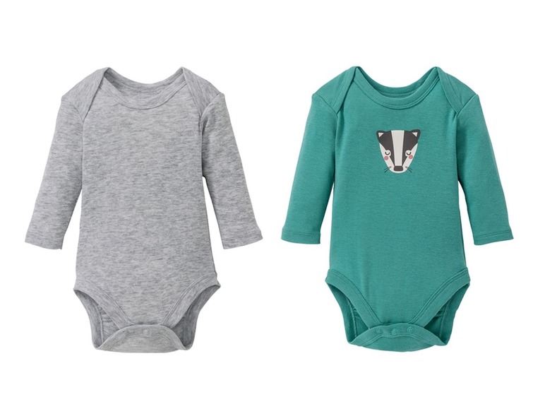 Ga naar volledige schermweergave: lupilu® Set van 2 body's met lange mouwen voor baby's - afbeelding 7