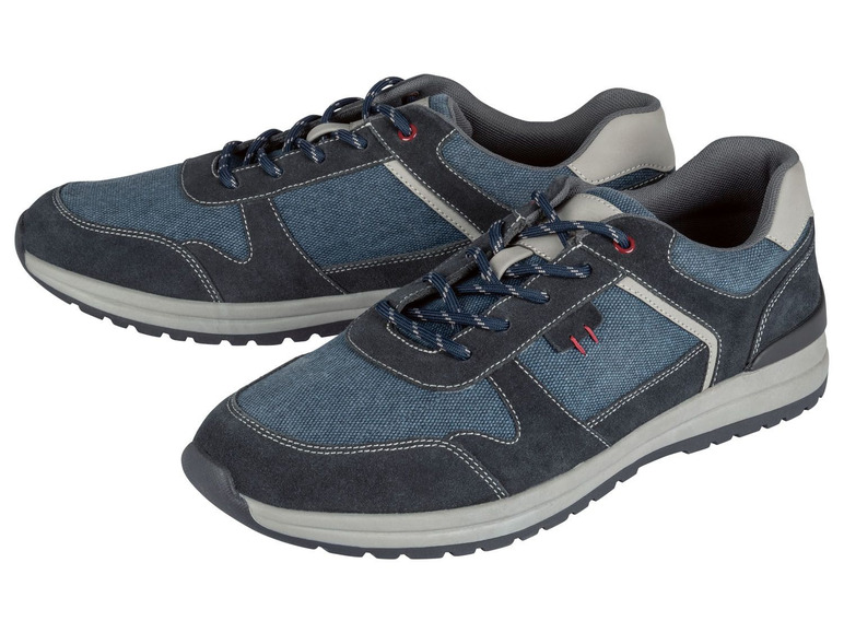 Ga naar volledige schermweergave: LIVERGY® Comfortschoenen voor heren, leder, PU, textiel, latex, TPR - afbeelding 8