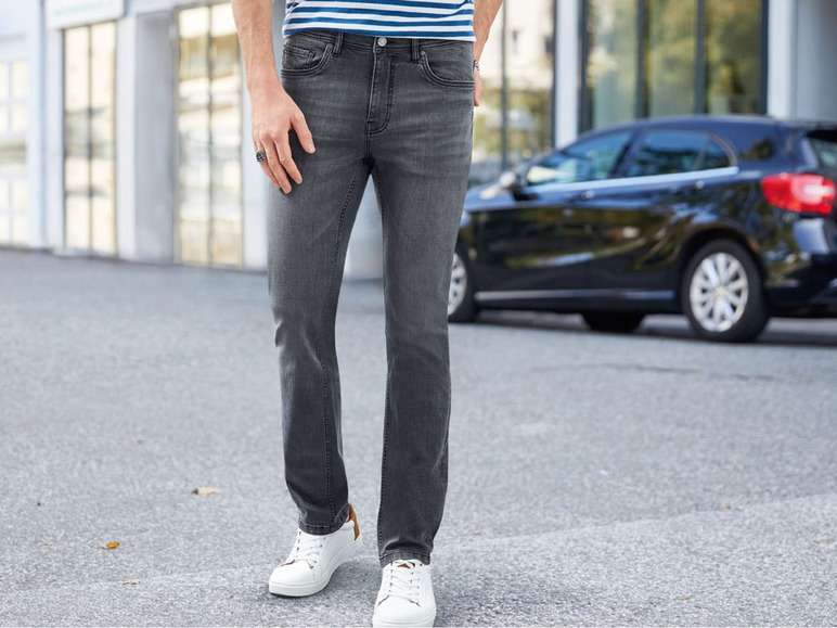 Ga naar volledige schermweergave: LIVERGY® Jeans voor heren, slim fit, katoen en elastaan - afbeelding 7