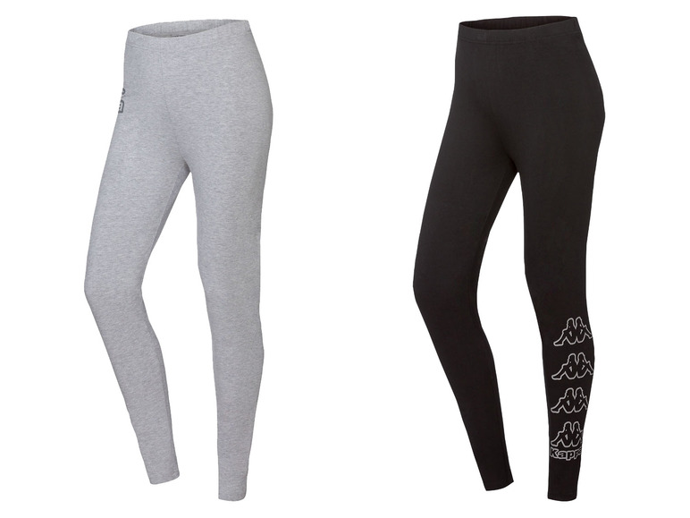Leggings grises et noires avec le logo Kappa.
