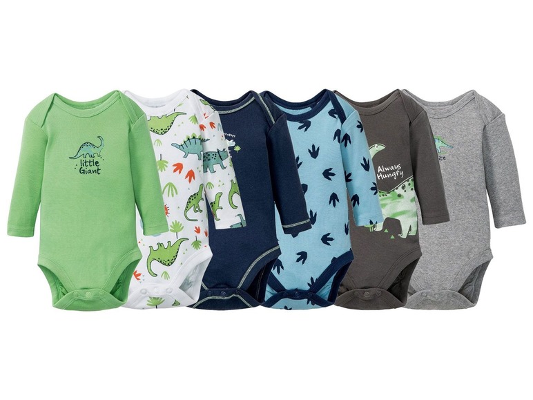 Ga naar volledige schermweergave: lupilu® 6 body's met lange mouwen voor baby's - afbeelding 1