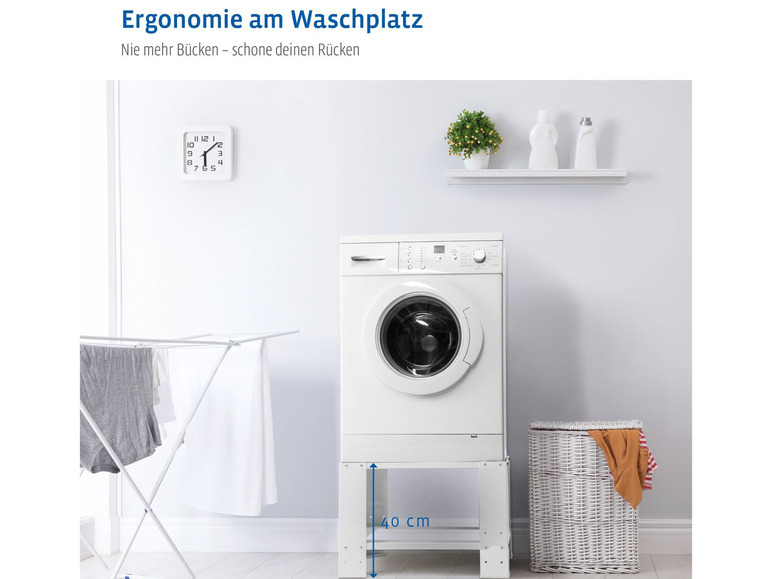 Ga naar volledige schermweergave: Xavax Universele sokkel voor wasmachine, 60,3 x 60,3 x 40 cm - afbeelding 9