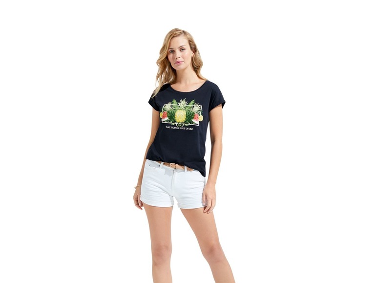 Ga naar volledige schermweergave: esmara® T-shirt voor dames, puur katoen - afbeelding 6