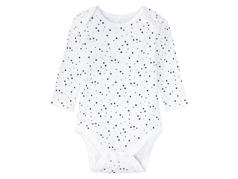 Aller en mode plein écran lupilu® Set de 3 bodies bébé en pur coton avec manches longues - Photo 5