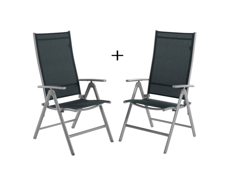 Ga naar volledige schermweergave: florabest Set van 2 aluminium tuinstoelen - afbeelding 1