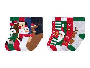 PEPPERTS® Set de 5 paires de chaussettes de Noël en un mélange de coton