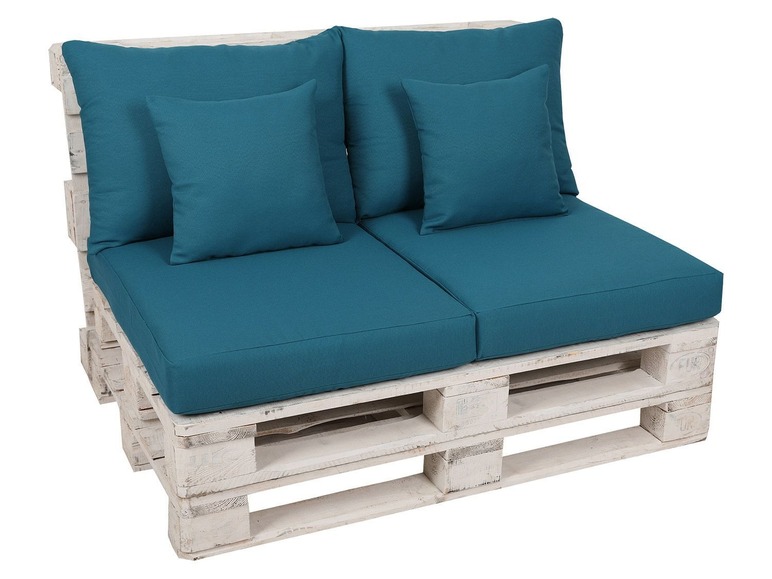 Ga naar volledige schermweergave: GO-DE Textil Tuinkussenset voor pallets, 80 x 60 x 12 cm, inclusief 2 sierkussens - afbeelding 14