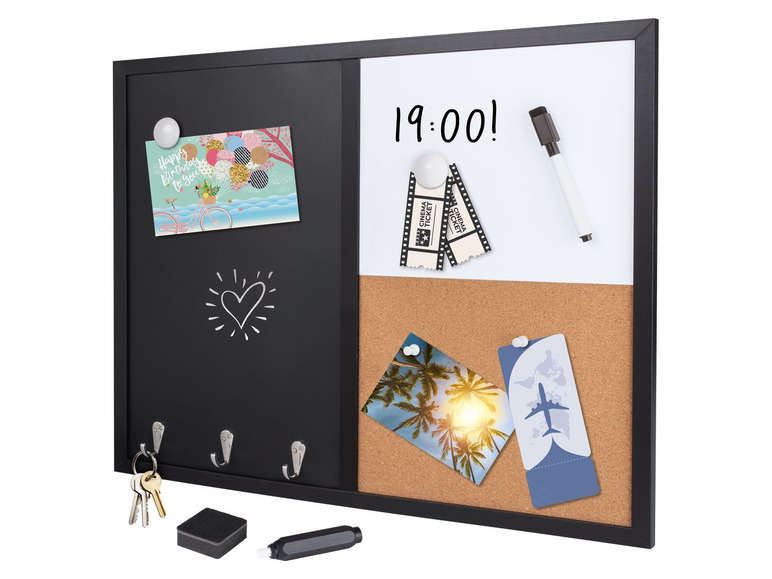 Ga naar volledige schermweergave: UNITED OFFICE® Multifunctioneel schrijf- en prikbord, 51 x 41 x 1,5 cm - afbeelding 3