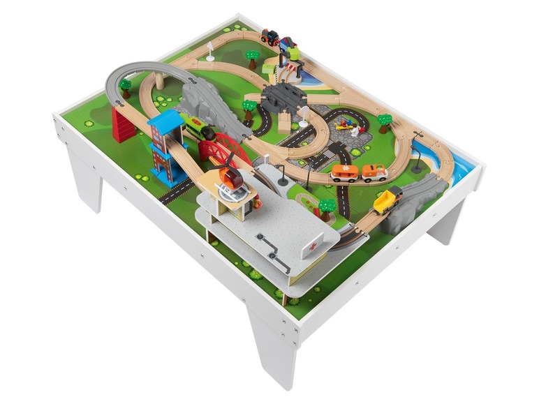 Aller en mode plein écran Playtive JUNIOR Table de jeux en bois avec set de train - Photo 7