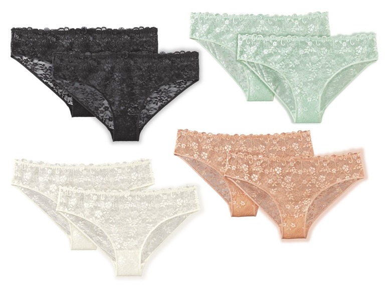 Ga naar volledige schermweergave: ESMARA® Lingerie Set van 2 kanten slips voor dames - afbeelding 1