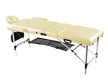 BODY COACH Table de massage, pliable en 3 parties, piètement en aluminium léger, réglable en hauteur