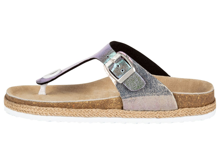 Ga naar volledige schermweergave: esmara® Sandalen of teenslippers voor dames, verstelbare gespen, textiel, leder, EVA - afbeelding 6