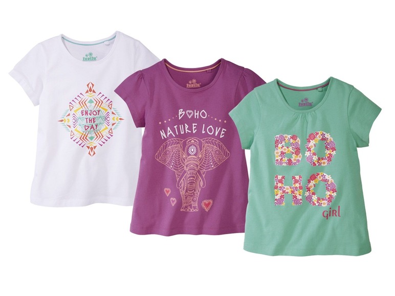 Ga naar volledige schermweergave: lupilu® Set van 3 t-shirts voor meisjes - afbeelding 10