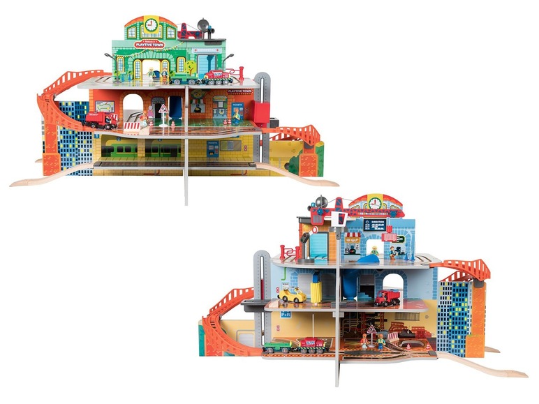 Ga naar volledige schermweergave: Playtive JUNIOR Houten treinstationset XXL - afbeelding 14