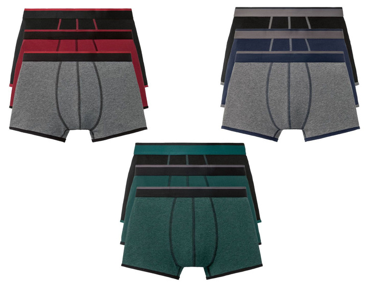 Ga naar volledige schermweergave: LIVERGY® Boxershorts voor heren, set van 3, katoen en elastaan - afbeelding 1