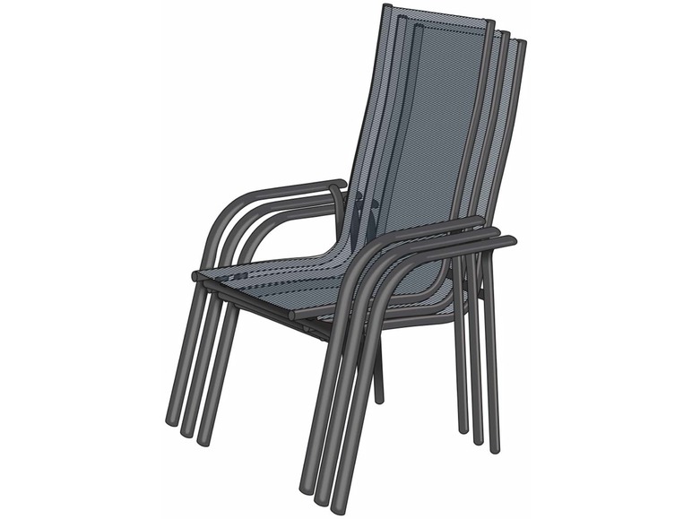 Aller en mode plein écran florabest Chaise empilable en aluminium - Photo 2