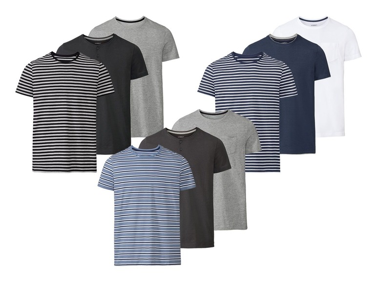 Aller en mode plein écran LIVERGY® Set de 3 T-shirts pour hommes - Photo 1
