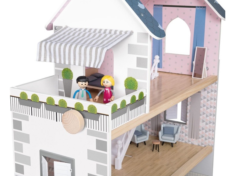 Ga naar volledige schermweergave: Playtive JUNIOR Extra groot houten poppenhuis - afbeelding 7
