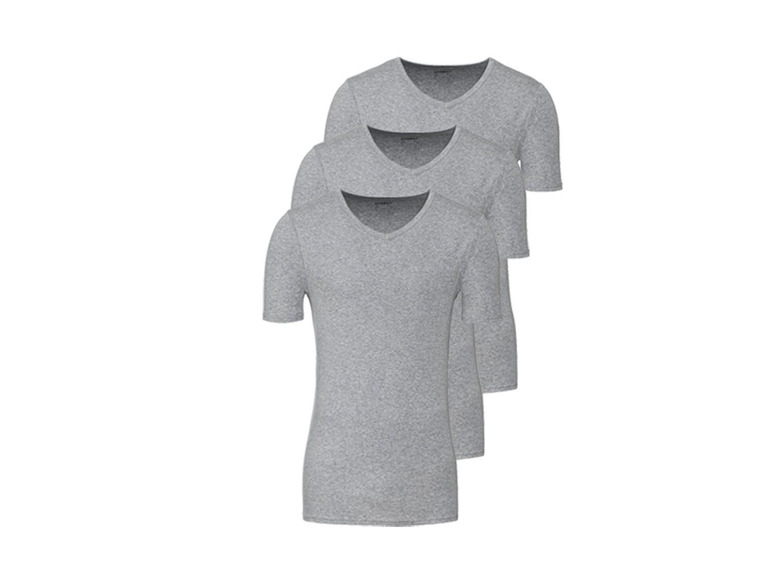 Aller en mode plein écran LIVERGY® T-shirts pour hommes, set de 3, pur coton - Photo 4