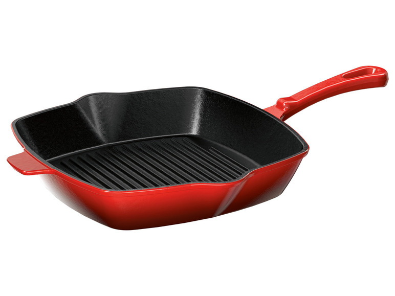 Ga naar volledige schermweergave: ERNESTO® Gietijzeren pan (Ø 25 cm) of grillpan (24,5 x 24,5 cm) - afbeelding 3