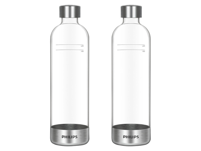Ga naar volledige schermweergave: PHILIPS Set van 2 herbruikbare flessen, elk 1 L - afbeelding 1