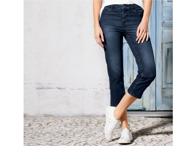 Aller en mode plein écran esmara® Pantacourt en jean pour femmes, skinny fit, coton bio et élasthanne - Photo 7