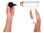Een witte Synca massagepistool met een ronde massagekop.