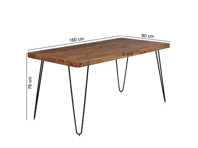 Ga naar volledige schermweergave: Wohnling Eettafel, 160 / 200 x 80 cm - afbeelding 11