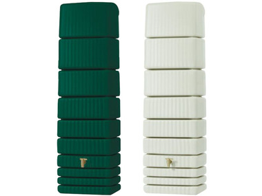 4RAIN Récupérateur d'eau de pluie »SLIM«, volume 650 l, avec robinet et sécurité anti-vent