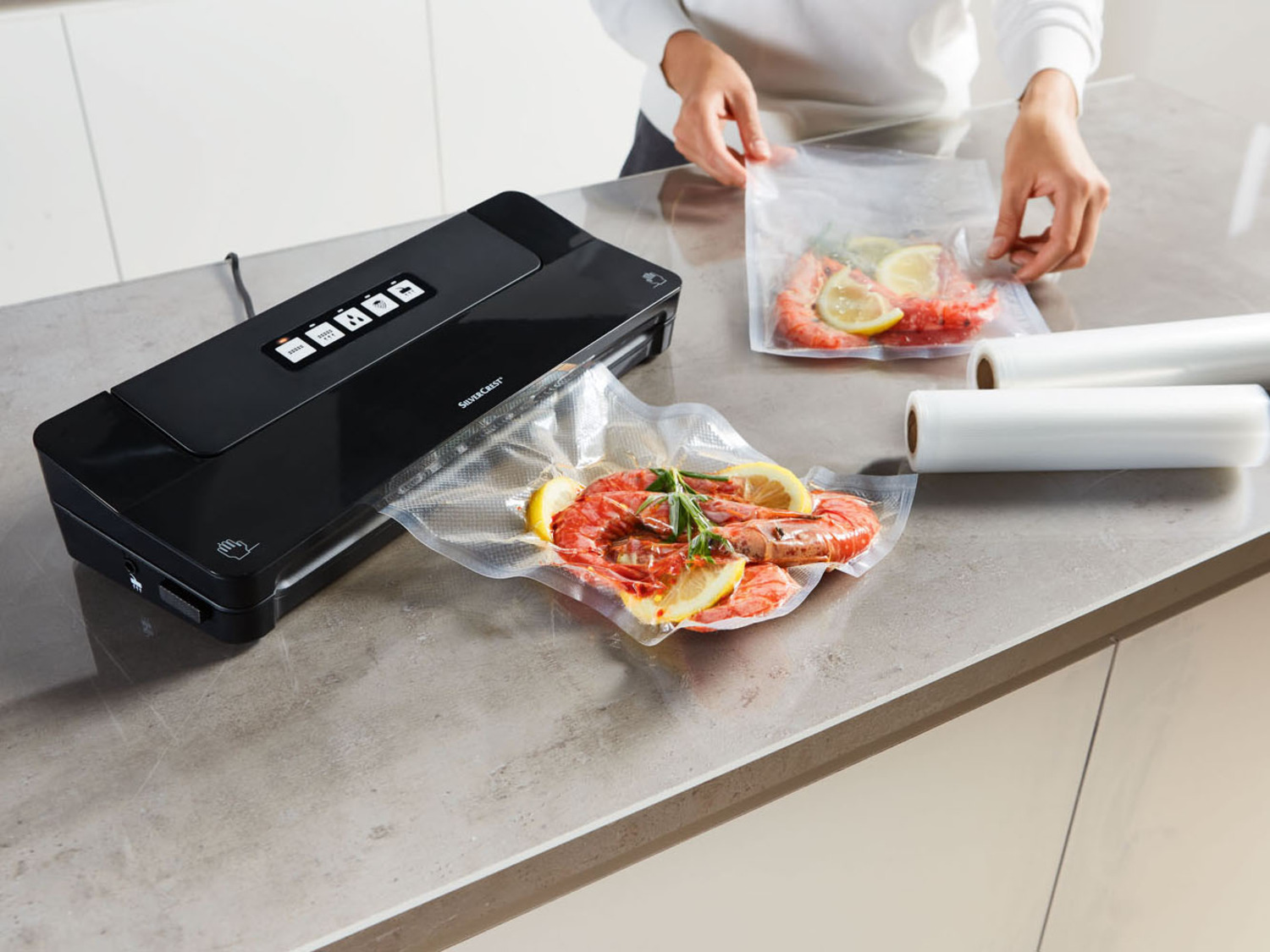 SILVERCREST® Appareil de mise sous vide, 125 W, roulea…