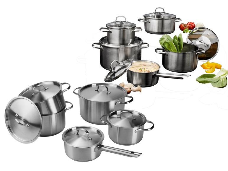 Ga naar volledige schermweergave: ERNESTO® Set van 5 kookpotten - afbeelding 1