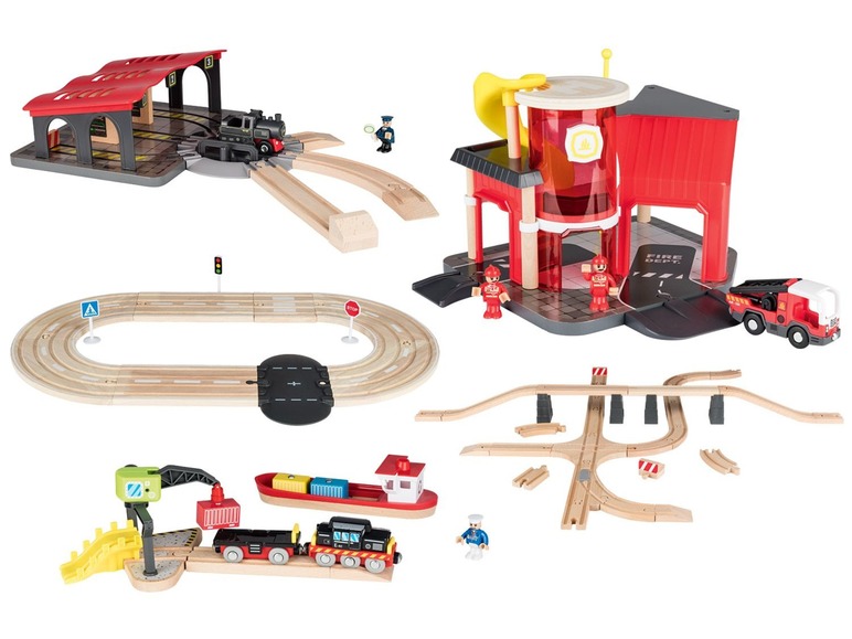 Ga naar volledige schermweergave: Playtive JUNIOR Uitbreidingsset voor houten spoorweg - afbeelding 1