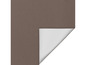 Tissu de toile marron avec doublure blanche.