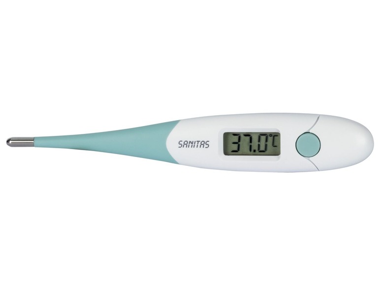 Ga naar volledige schermweergave: SANITAS Digitale thermometer, groot display, met opbergdoos en batterij - afbeelding 1