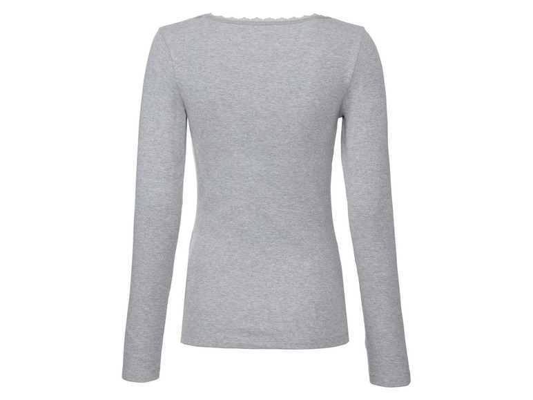 Ga naar volledige schermweergave: esmara® T-shirt voor dames, lange mouwen, katoen, viscose en elastaan - afbeelding 11